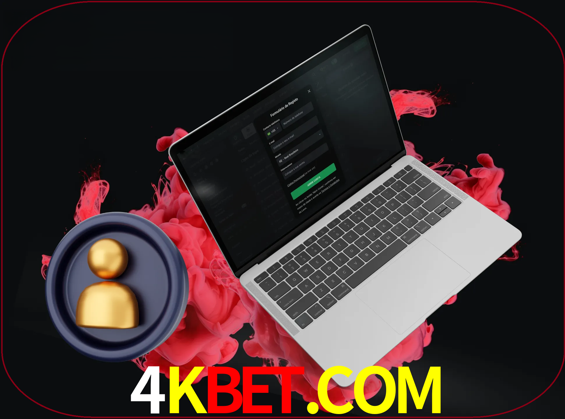 No cabeçalho do site 4kbet, clique no botão que o levará a um formulário especial onde terá de introduzir as suas informações actuais.