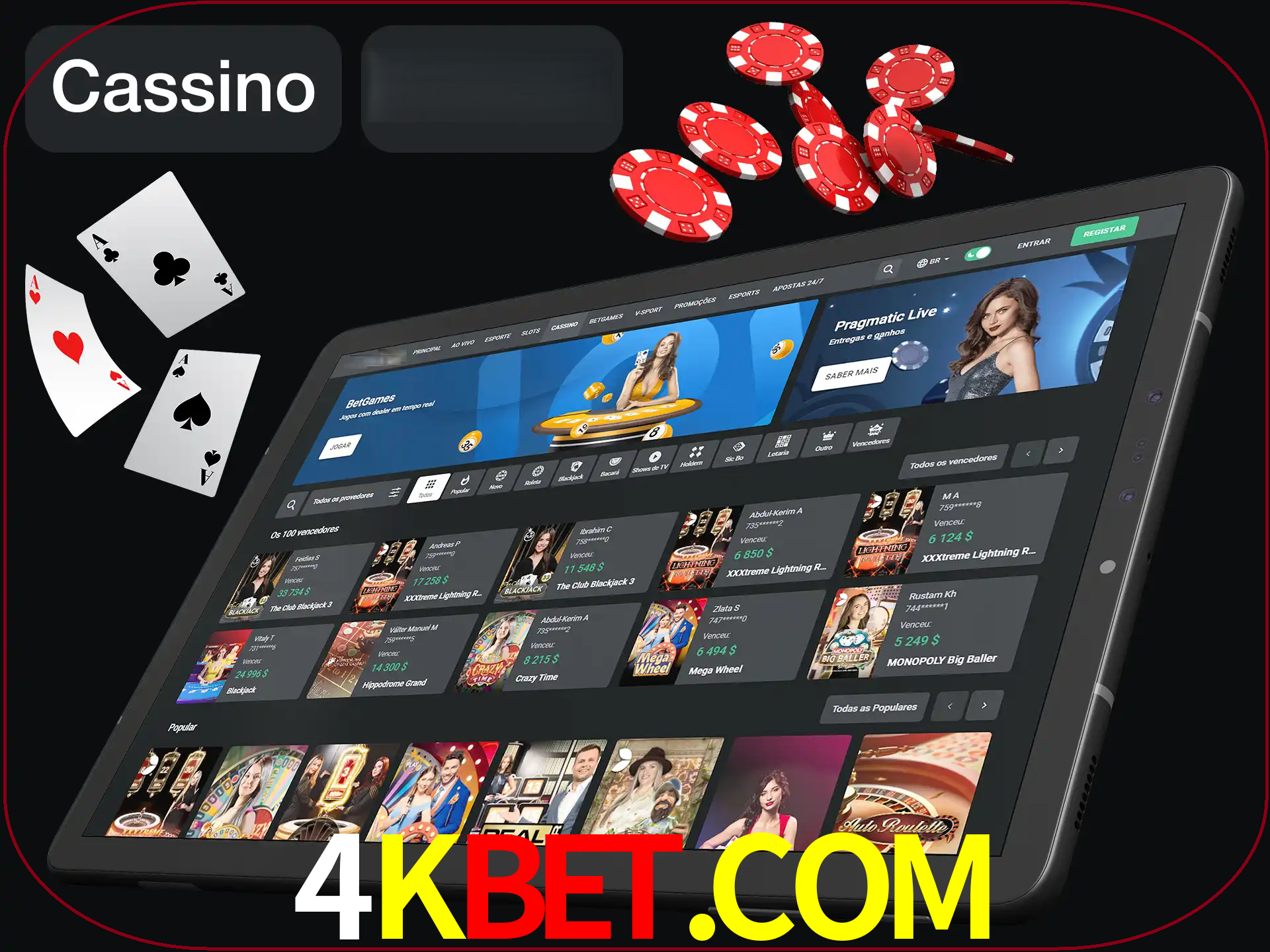 Jogue vários jogos de cassino em nosso cassino.